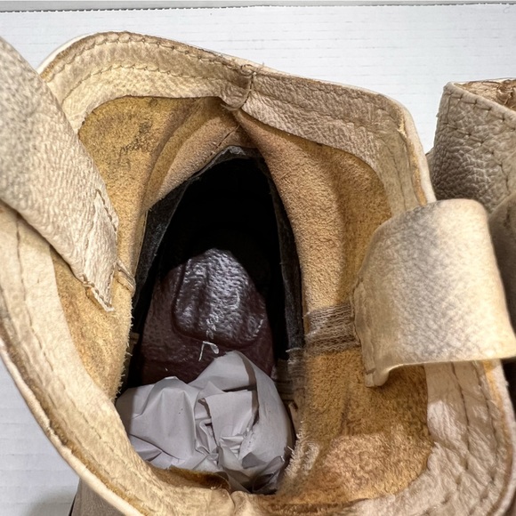 Diesel Booties Womens Leather Western Stacked Heel Distressed Boho - Picture 10 of 16